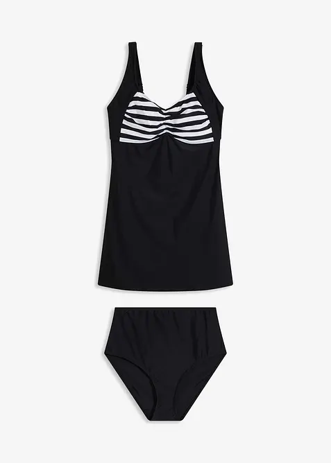 Long-Tankini (2-tlg. Set) mit Highwaist-Bikinihose, bonprix