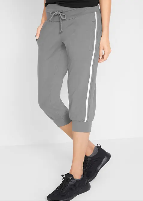 Lot de 2 pantalons de jogging en coton, longueur 3/4, bonprix
