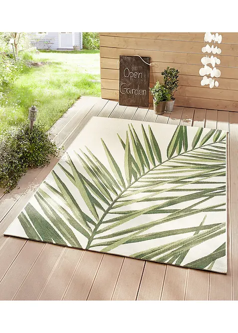 Tapis grand motif palmier, int&eacute;rieur et ext&eacute;rieur, bonprix