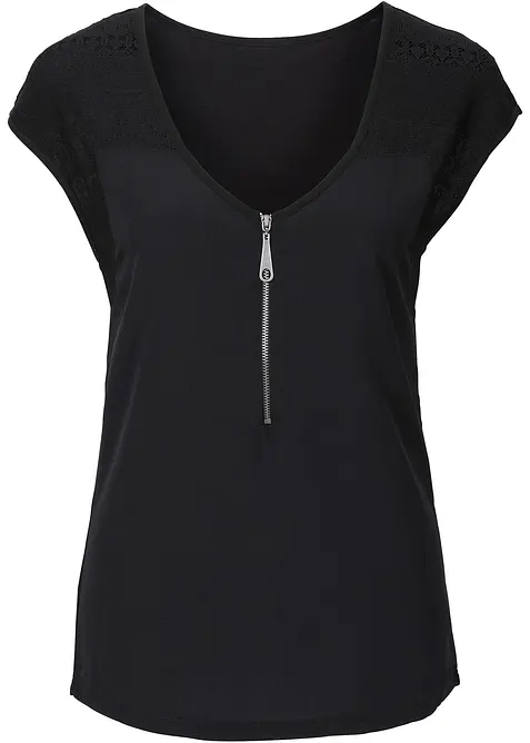 Shirt mit Spitzeneinsatz, bonprix