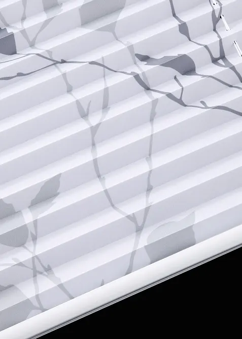 Store plissé motif rameaux, bonprix