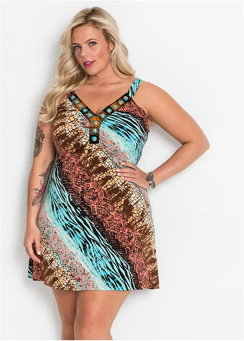 Robe trapèze en jersey, bonprix