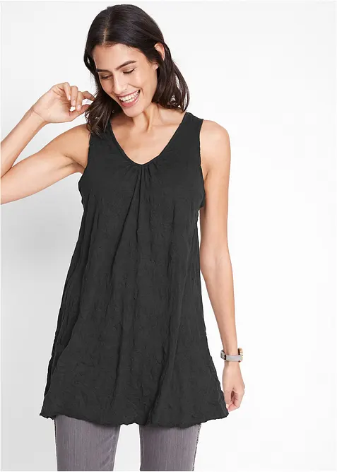 Top long effet froissé, bonprix