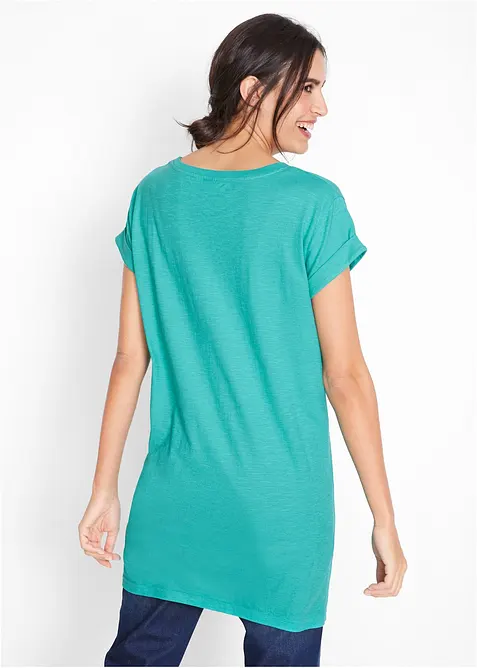 Boxy-Longshirt mit kurzen &Auml;rmeln, bonprix