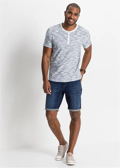 Henleyshirt, aus reiner Baumwolle, Kurzarm, bonprix