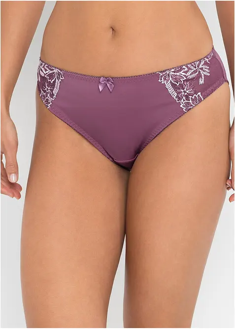 Slip mit zarter Stickerei (2er Pack), bonprix