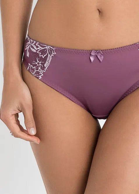 Slip mit zarter Stickerei (2er Pack), bonprix