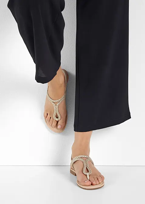 Zehenstegsandalen in Flecht-Optik, bonprix