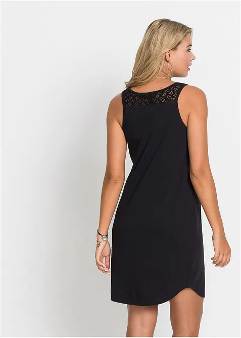 Shirtkleid aus Baumwolle mit Spitze, bonprix