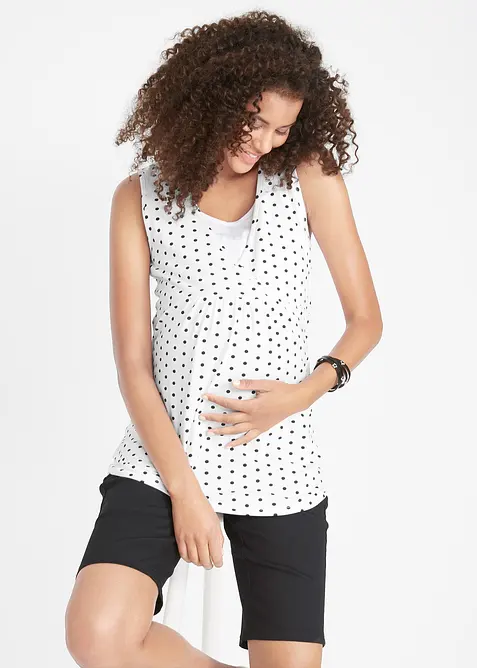 Lot de 2 tops de grossesse/d&rsquo;allaitement, bonprix