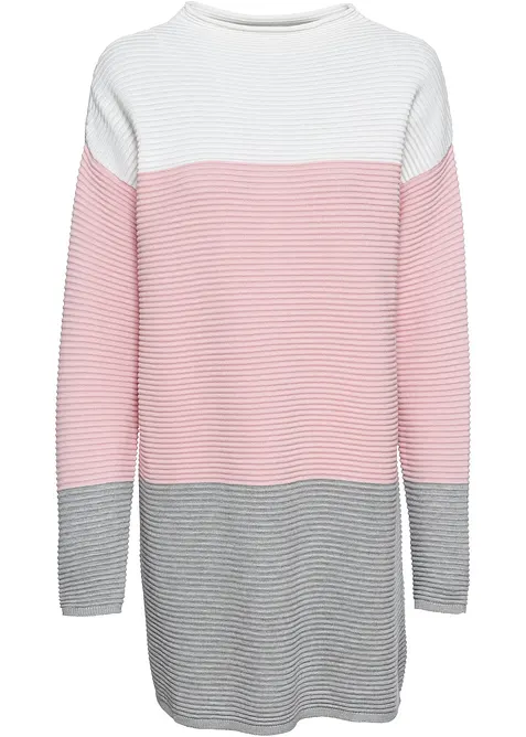 Pull long &agrave; rayures, bonprix