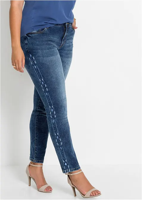 Jean skinny taille mi-haute, extensible, bonprix