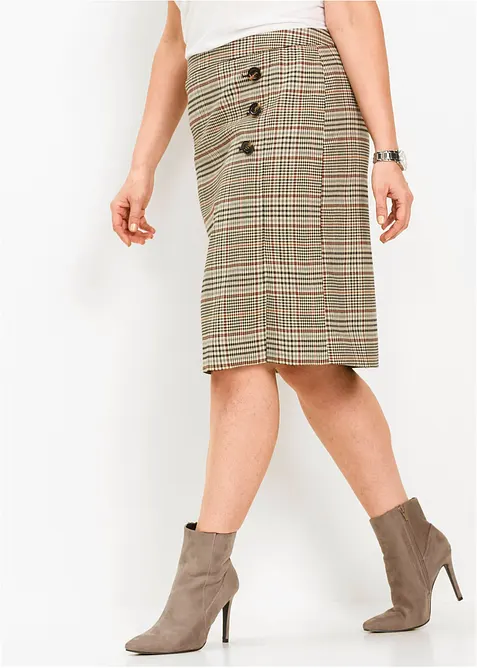 Jupe crayon avec boutons, bonprix