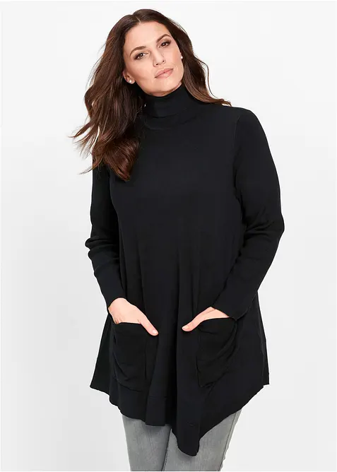 Long-Pullover aus Viskose-Mischung, bonprix