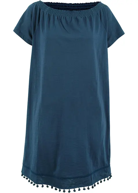 Robe &agrave; col Bardot en jersey 100% coton, bonprix