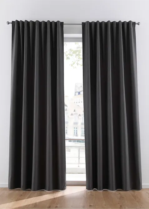 Thermo-Vorhang mit weicher Fleece-Rückseite, auch in extra lang (1er Pack), bonprix