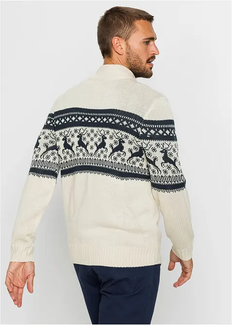 Norweger-Pullover mit Troyerkragen, bonprix