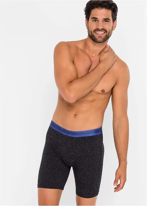 Lange Boxershorts eng mit Baumwolle (2er Pack), bonprix