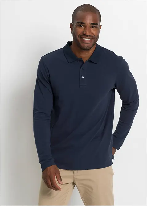 Piqu&eacute;-Poloshirt, Langarm, bonprix