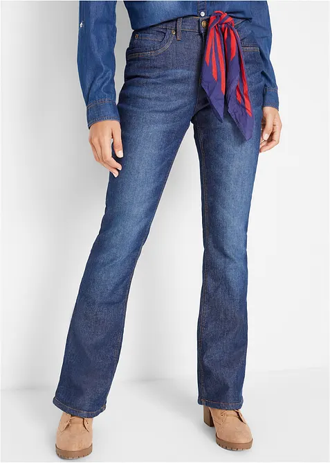Bootcut-Jeans High Waist, Thermo, bonprix