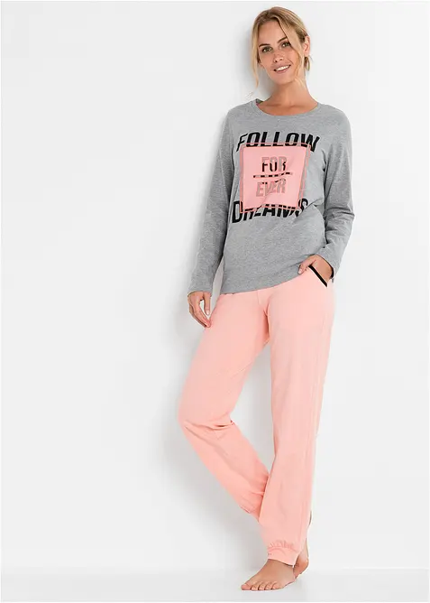 Pyjama en coton et viscose, bonprix