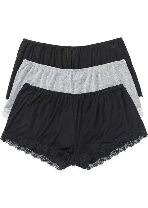 Lot de 3 shorties en viscose, bonprix