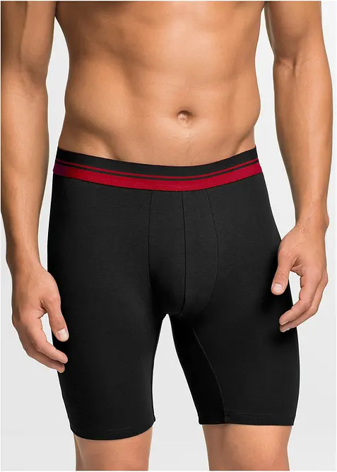 Lange Boxershorts eng mit Baumwolle (2er Pack), bonprix