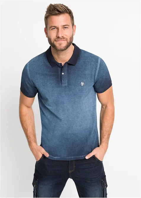 Piqu&eacute;-Poloshirt in gewaschener Optik, bonprix
