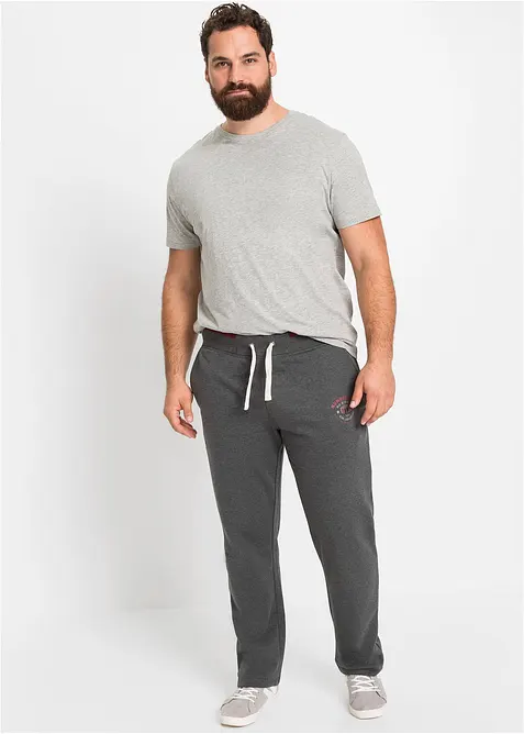 Jogginghose aus reiner Baumwolle mit sportiven Details, bonprix