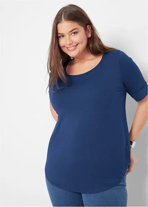 T-shirt long et doux en viscose, bonprix