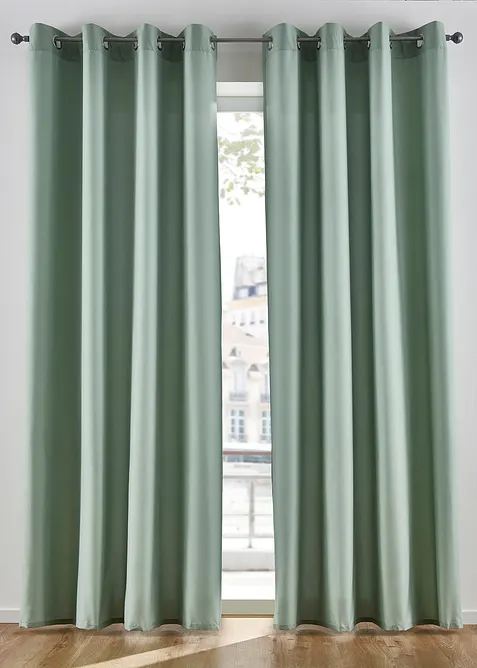 Vorh&auml;nge aus Microfaser (2er Pack), bonprix