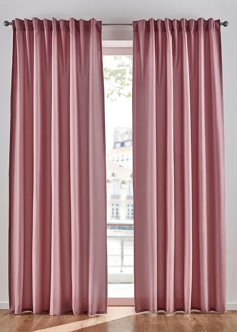 Lot de 2 rideaux en microfibre, bonprix