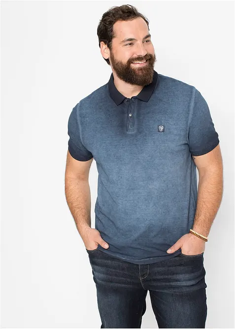 Piqu&eacute;-Poloshirt in gewaschener Optik, bonprix