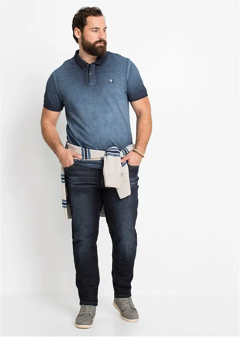 Piqu&eacute;-Poloshirt in gewaschener Optik, bonprix