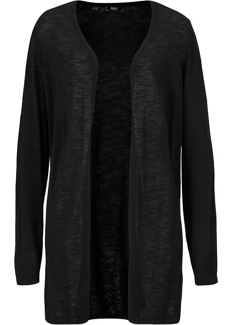 Strickjacke aus reiner leichter Baumwoll-Slub Qualität, bonprix