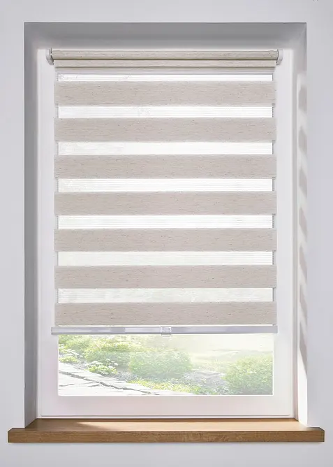 Store double sans chaînette effet lin, bonprix