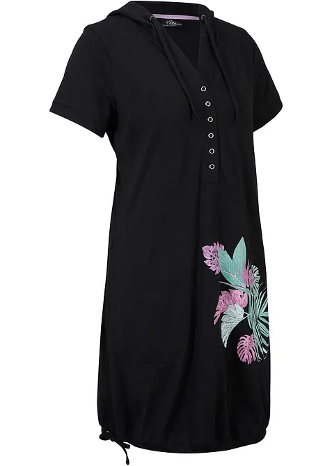 Robe T-shirt en coton, manches courtes, bonprix