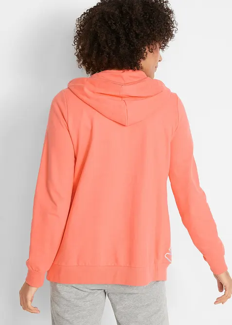 Kapuzen-Sweatjacke aus reiner Baumwolle, bonprix