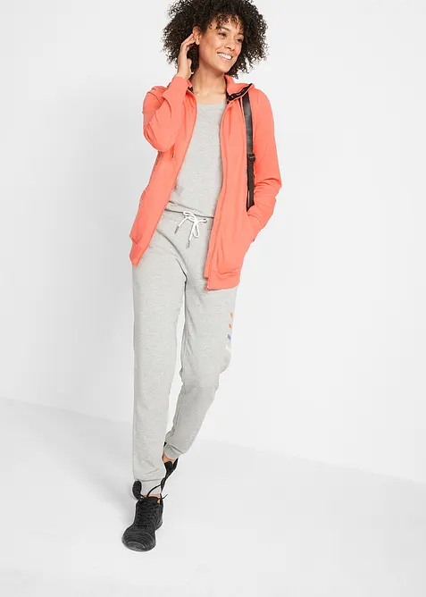 Kapuzen-Sweatjacke aus reiner Baumwolle, bonprix