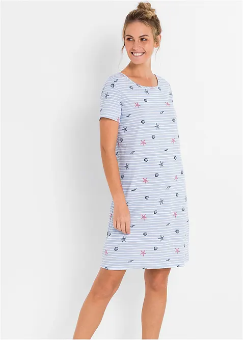 Chemise de nuit courte 100% coton, bonprix