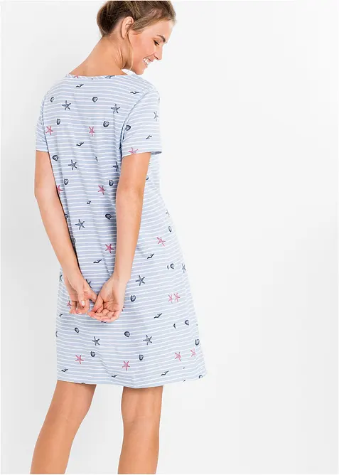 Chemise de nuit courte 100% coton, bonprix