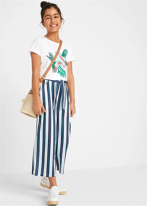 Pantalon palazzo à taille élastiquée, bonprix