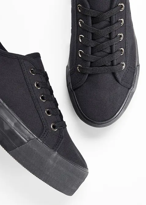 Plateau-Sneaker aus Baumwoll-Canvas, bonprix