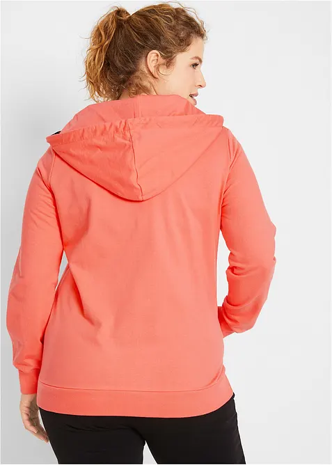 Kapuzen-Sweatjacke aus reiner Baumwolle, bonprix