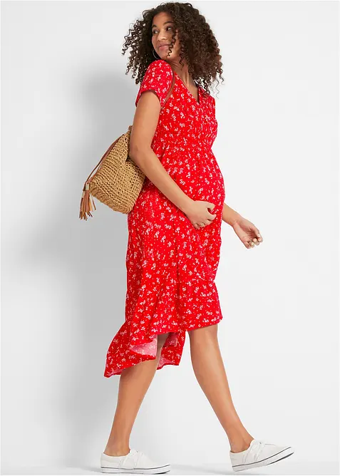 2-in-1 Umstands- und Stillkleid aus Viskose- Crepe, bonprix