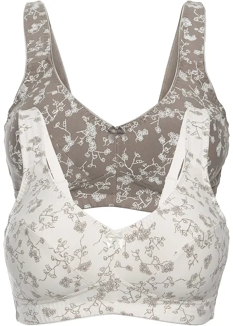 BH ohne B&uuml;gel mit weicher Bio-Baumwolle (2er Pack), bonprix