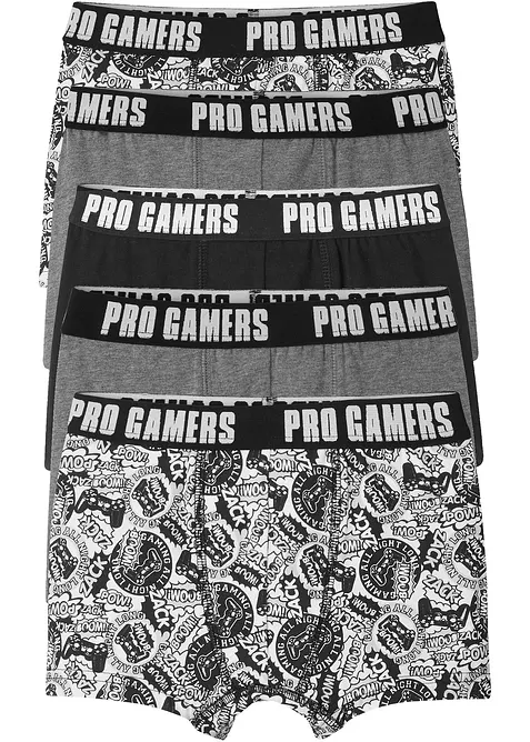 Lot de 5 boxers avec coton doux, bonprix