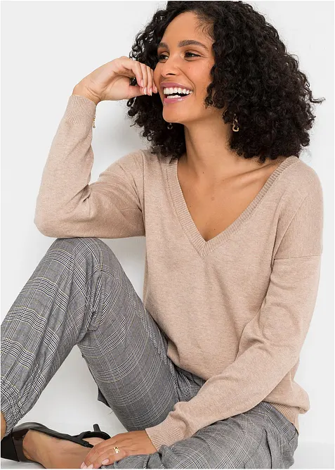 Oversize-Pullover aus Viskose- mix, bonprix