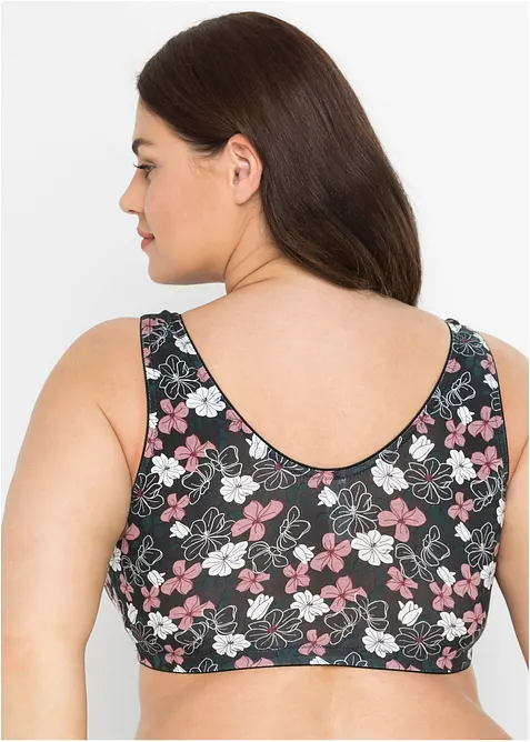 Vorderverschluss-BH ohne Bügel (2er Pack) mit Baumwolle, bonprix