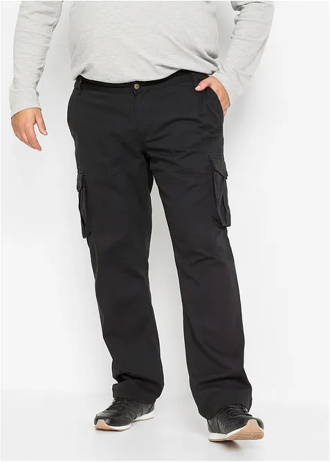 Pantalon cargo regular coupe confort, 100% coton, droit, bonprix